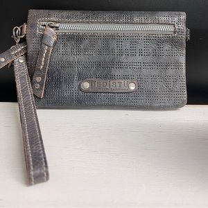 Bed Stu perforated leather clutch!